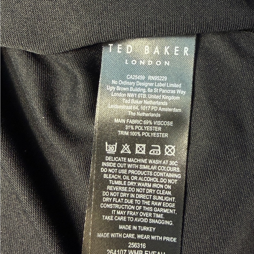 Ted Baker EVEAH 2 Black Halter Tunic Top Sleeveless Draped Asymmetric Blouse NEW - Picture 10 of 16